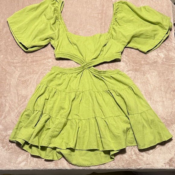 Free People Dresses & Skirts - Free People Green Cutout Dress